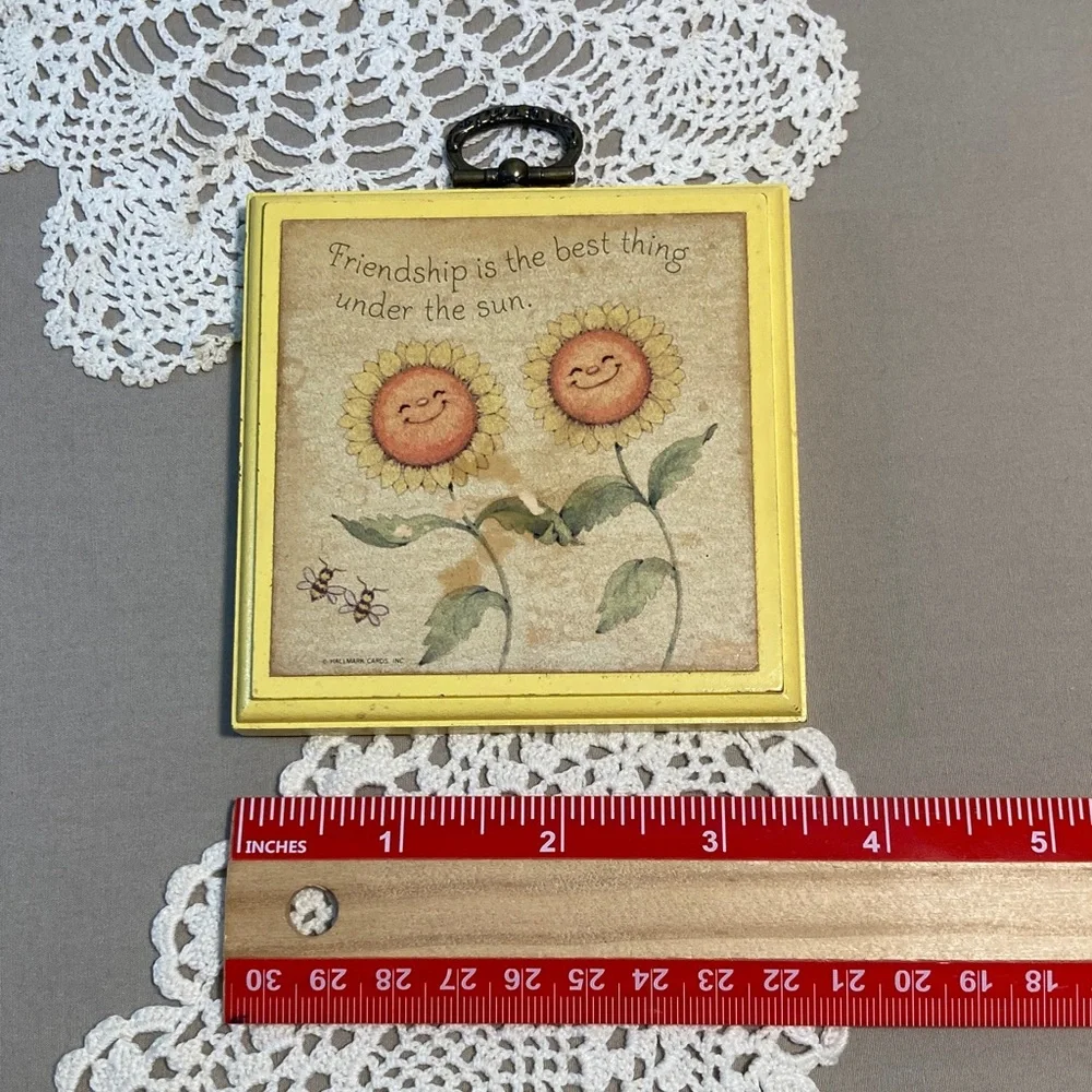 Vintage Sunflower Friendship Wall Plaque Hallmark